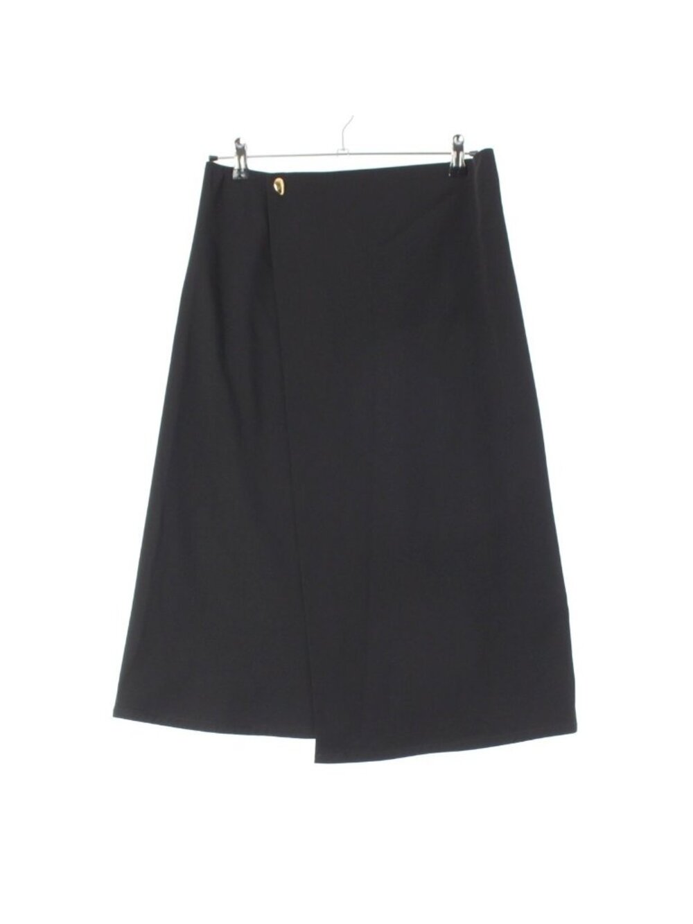Bottega Veneta Wool Deformed Wrap Skirt Black 38